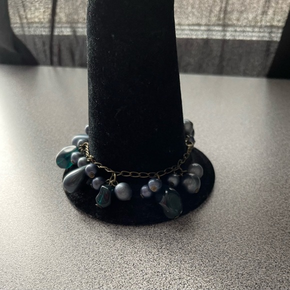 Blue Beaded Dangle Bracelet - Picture 4 of 7